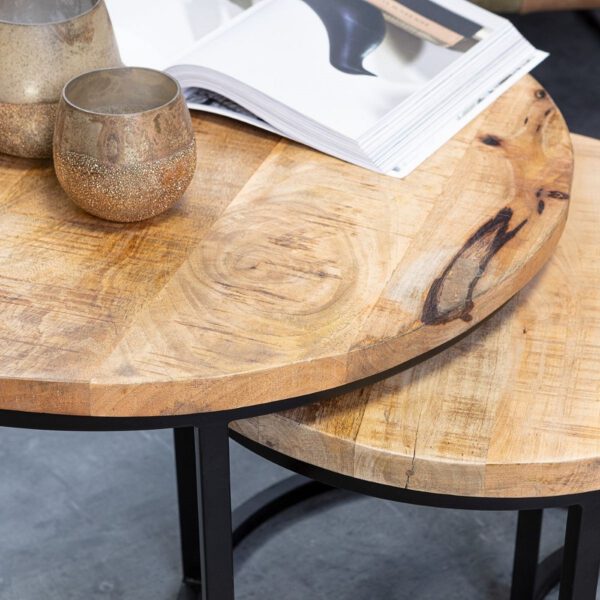 Salontafel 'Denver' set van 3 rond