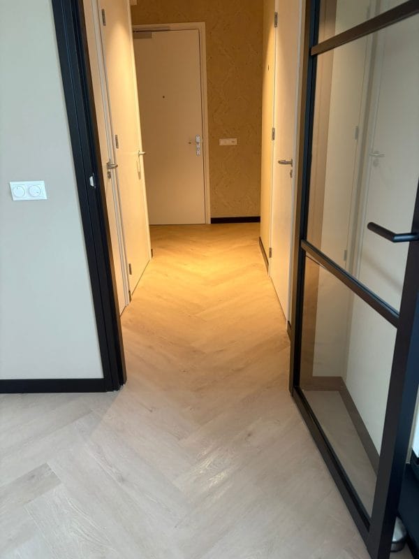 PVC visgraat gelegd in appartement te Dalen