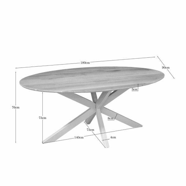 Eettafel 'Ferris' ovaal