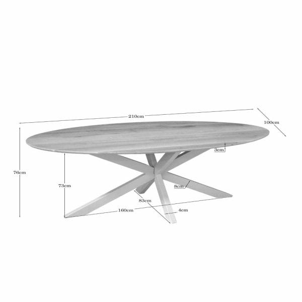 Eettafel 'Ferris' ovaal