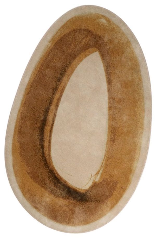 Vloerkleed 'Brush Ovale' ocker brown