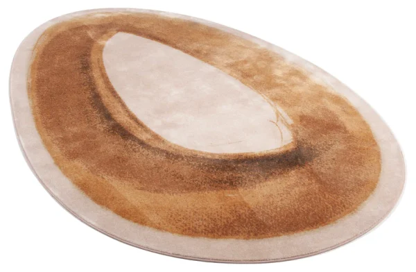 Vloerkleed 'Brush Ovale' ocker brown