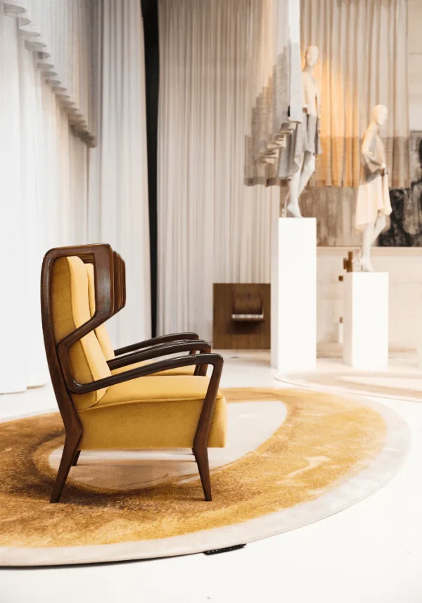 Vloerkleed 'Brush Ovale' ocker brown