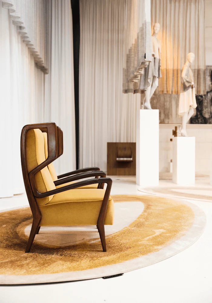 Vloerkleed 'Brush Ovale' ocker brown