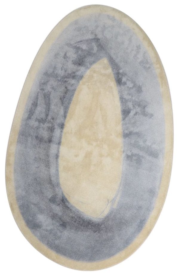 Vloerkleed 'Brush Ovale' petrol grey