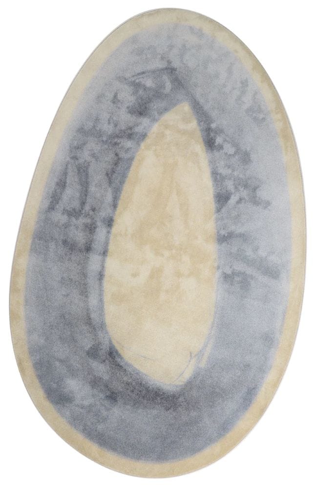 Vloerkleed 'Brush Ovale' petrol grey