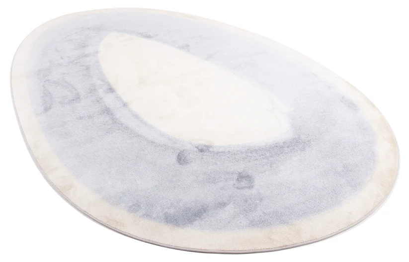 Vloerkleed 'Brush Ovale' petrol grey