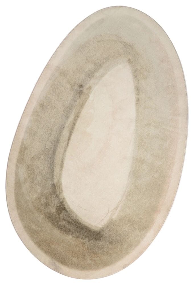 Vloerkleed 'Brush Ovale' chalk beige