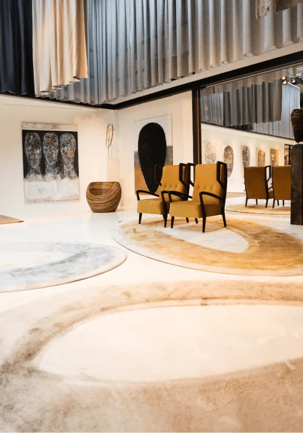 Vloerkleed 'Brush Ovale' chalk beige