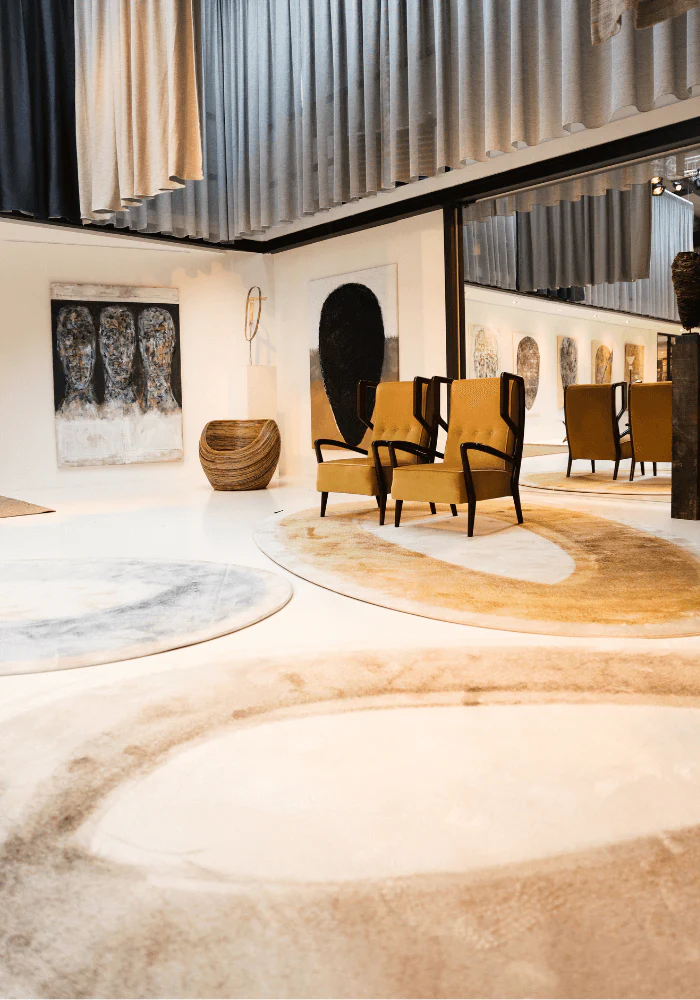 Vloerkleed 'Brush Ovale' chalk beige