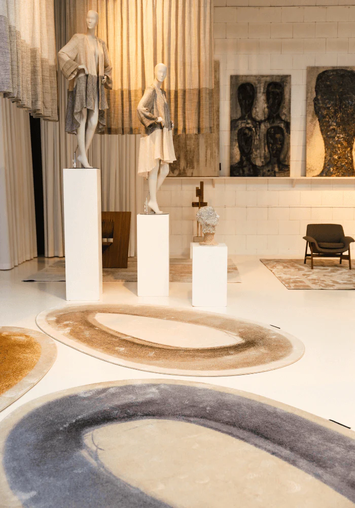 Vloerkleed 'Brush Ovale' chalk beige