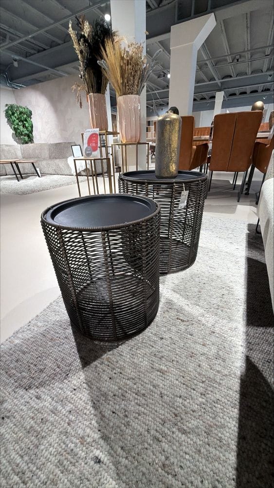 Salontafelset 'PP Wire Nature' Dark Naturel