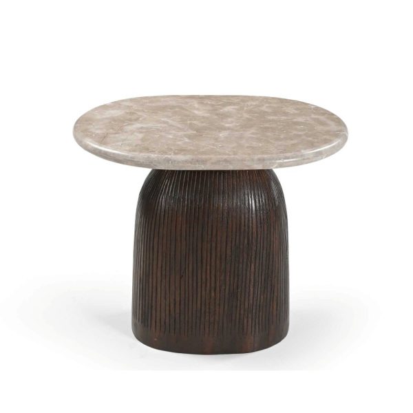Bijzettafel "Noel bruin/marmer" 60