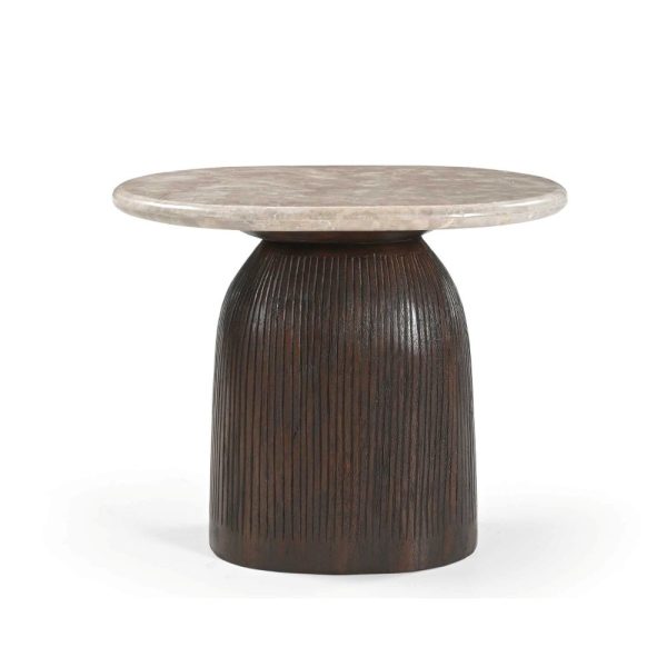 Bijzettafel "Noel bruin/marmer" 60