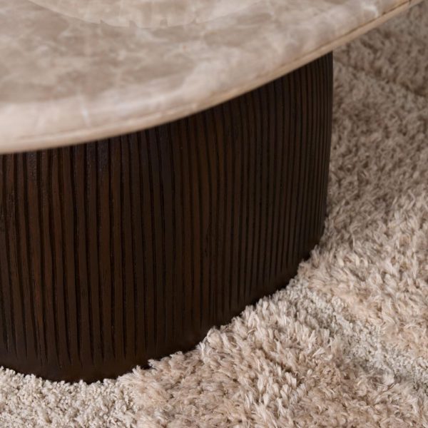 Salontafel "Noel bruin/marmer" 90