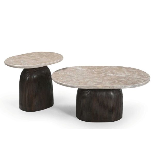 Salontafel "Noel bruin/marmer" 90